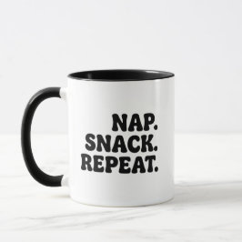 Nap Snack Herhaal Mok - Grappig Kado Voor Koffieli