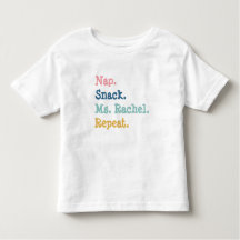 Nap Snack Ms. Rachel Herhaal Shirt voor kinderen
