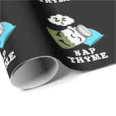 Nap Thyme Funny Sleeping Herb Pun Dark BG Cadeaupapier (Rol Hoek)