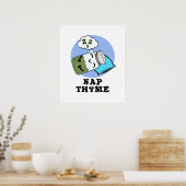 Nap Thyme Funny Sleeping Herb Pun Poster (Keuken)