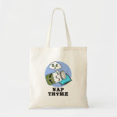 Nap Thyme Funny Sleeping Herb Pun Tote Bag (Voorkant)
