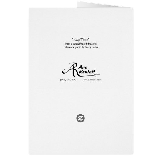 "Nap Time" Beer Kaart (Achterkant)