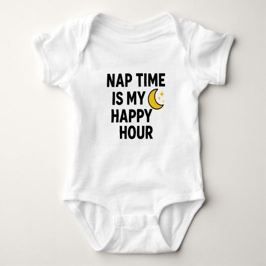Nap Time Is My Happy Hour - Schattige Baby shower  Romper (Voorkant)