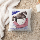 Nap Time-Little Girl-Funny Gezegde Kussen (Deken)