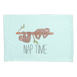 Nap Time Omkeerbare Sleepy Schattige Sloths Kussen Kussensloop