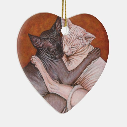 Nap Time Sphynx Keramisch Ornament (Rechts)