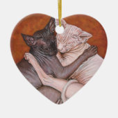 Nap Time Sphynx Keramisch Ornament (Voorkant)