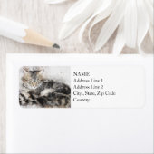 Nap Time Tabby | ABSTRACT | WATERVERF Etiket (Insitu)