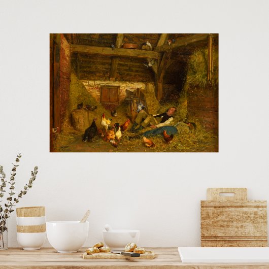 Nap vanmiddag de drempelvloer Jutz Feddersen Poster (Keuken)