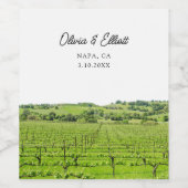 Napa bruiloft gunst gepersonaliseerde wijn label etiket (Enkel label)