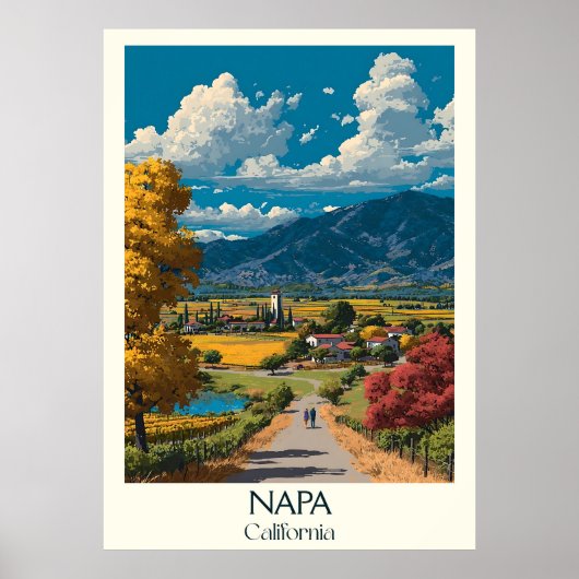 Napa California Art Print | wijnland (Voorkant)