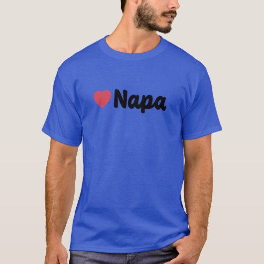 Napa California Heart Script gift T-shirt (Voorkant)