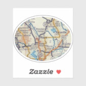 Napa California  Map Sticker (Vel)