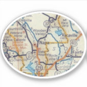 Napa California  Map Sticker (Voorkant)