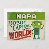 Napa California Robot - Funny  Briefkaart (Voorkant / Achterkant)