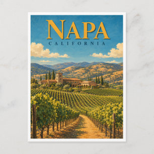 Napa California Wijngaardrijen GeoSaga Briefkaart