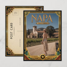 Napa Californië Vintage Art Deco Gouden Tijdperk