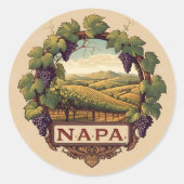 Napa Druiven Wijngaard Logo Sticker (Voorkant)