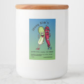 Napa en Pepper Pals Funny Cartoon Kimchi Voedselcontainer Etiket (Voorkant)