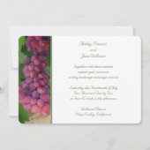 Napa Grapes Wedding Invitation Kaart (Voorkant)