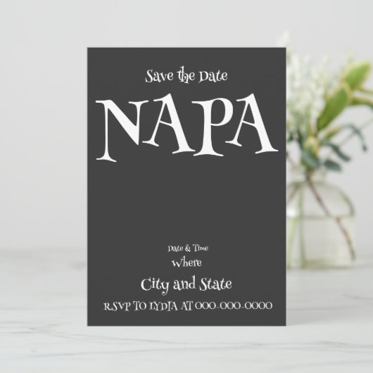 NAPA KAART (Staand voorkant)