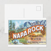 Napa Rock Sparking Water Oakland California Label Briefkaart (Voorkant / Achterkant)