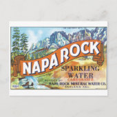 Napa Rock Sparking Water Oakland California Label Briefkaart (Voorkant)