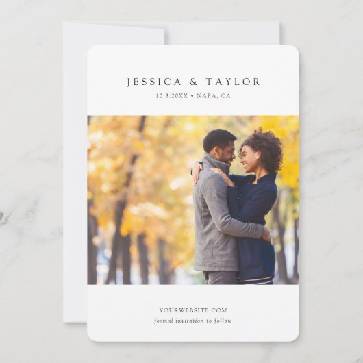 Napa Save the Date WInery Bruiloft Kaart (Achterkant)