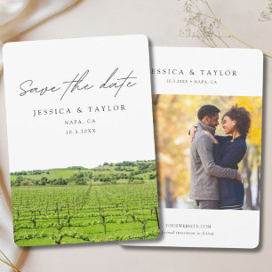 Napa Save the Date WInery Huwelijk Kaart