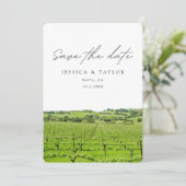Napa Save the Date WInery Huwelijk Kaart (Staand voorkant)