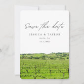 Napa Save the Date WInery Huwelijk Kaart (Voorkant)