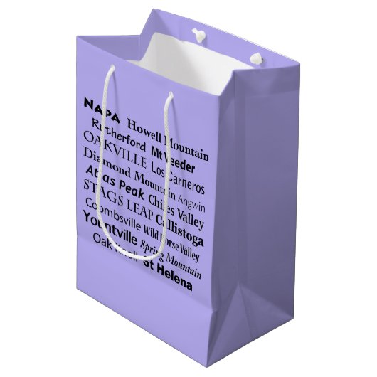 Napa Sonoma Wijn Gift Bag Medium Cadeauzakje (Voorkant Gekanteld)