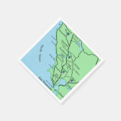 Napa Sonoma Wijn Landkaart Servet (Hoek)