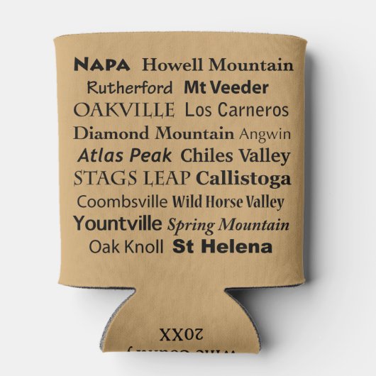 Napa Sonoma Wijnland Blikjeskoeler (Achterkant)