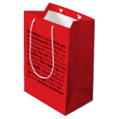 Napa Sonoma Wine Red Gift Bag Medium Cadeauzakje (Achterkant Gekanteld)