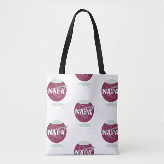Napa Space Style Wijnglas Agency Patroon Tote Bag (Voorkant)