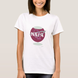 Napa Space Style Wijnglas Logo Design T-shirt
