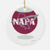 Napa Space Style Wine Glass Logo-reisgeheugen Keramisch Ornament (Achterkant)