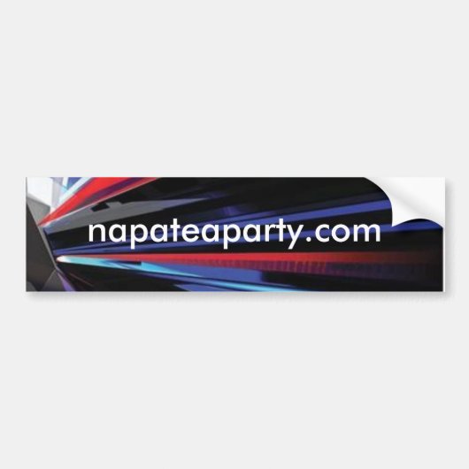 napa tea party afbeelding , napateaparty.com bumpersticker (Voorkant)