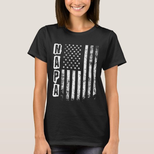 Napa Vaderdag Amerikaanse vlag 4 juli T-shirt (Voorkant)