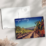 Napa Valley Autumn Harvest Vineyard Briefkaart<br><div class="desc">Herfst in de wijngaarden! Mooie Napa-vallei op een kristalheldere herfstdag.</div>