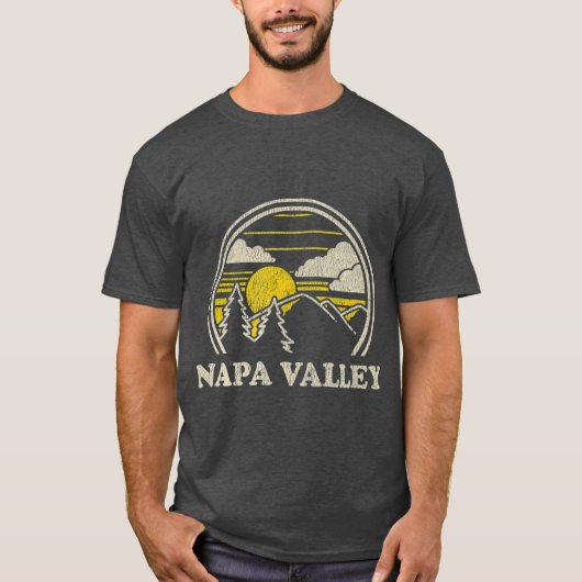 Napa Valley California CA Hiking T-shirt (Voorkant)