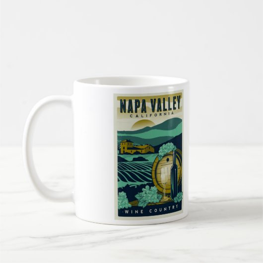 Napa Valley California Coffee Mok - Grootte 11oz (Links)