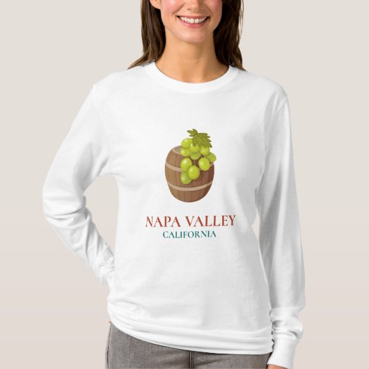 Napa Valley - California Long Sleeve T-Shirt (Voorkant)