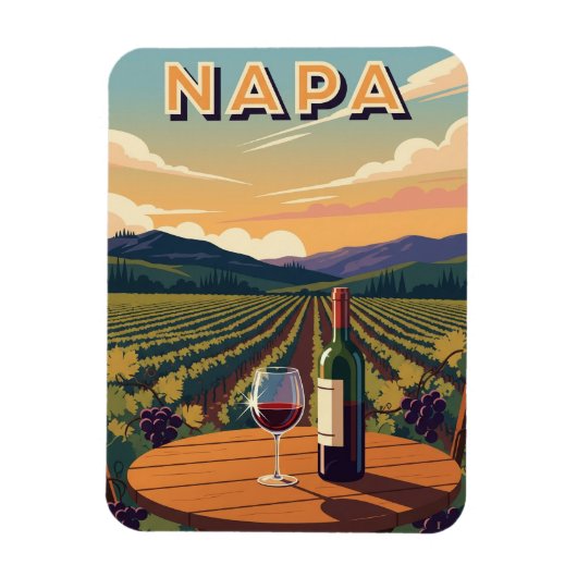 Napa Valley California Magneet (Verticaal)