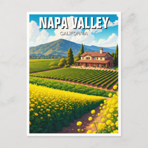 Napa Valley California Mosterdbloemen Briefkaart