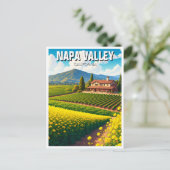 Napa Valley California Mosterdbloemen Briefkaart (Staand voorkant)
