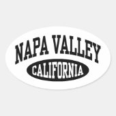 Napa Valley California Ovale Sticker (Voorkant)