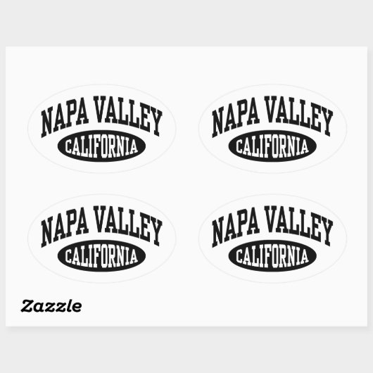Napa Valley California Ovale Sticker (Vel)