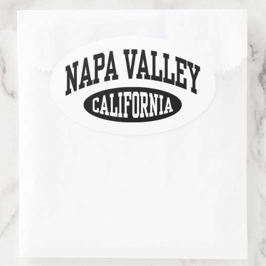 Napa Valley California Ovale Sticker (Tas)